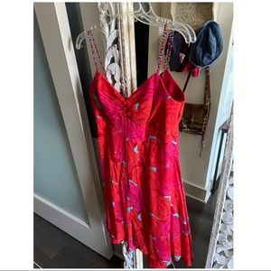 The flirtiest Kay Unger multi color floral cocktail dress